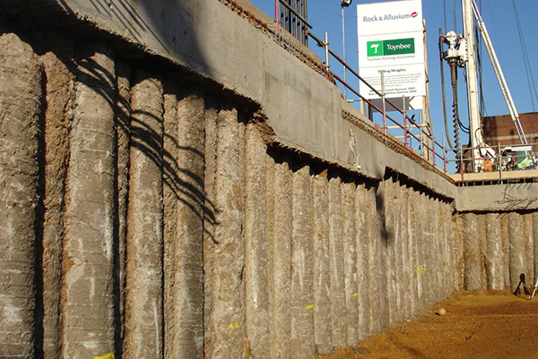 Mur de soutènement Palplanche Construction Stationnement
